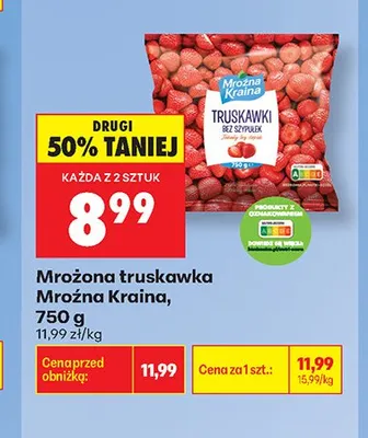 Mrożona truskawka Mroźna Kraina promocja w Biedronka