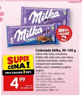 Czekolada Milka z płynnym karmelem promocja w Twój Market