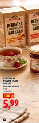 Herbatka owocowo-ziołowa z mazowieckimi jabłkami Regionalne Polskie Szlaki promocja w Lidl