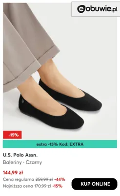 Baleriny U.S. Polo Assn. promocja w eobuwie.pl