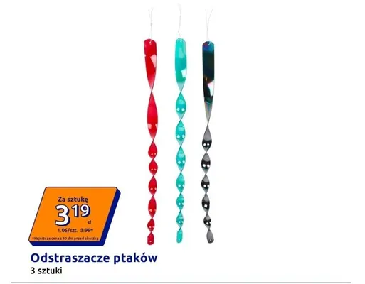 Odstraszacze ptaków 3 sztuki promocja w Action