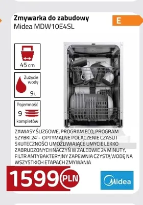 Zmywarka do zabudowy Midea MDW10E45 l promocja w kakto.pl