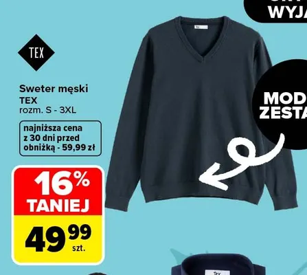 Sweter męski TEX promocja w Carrefour
