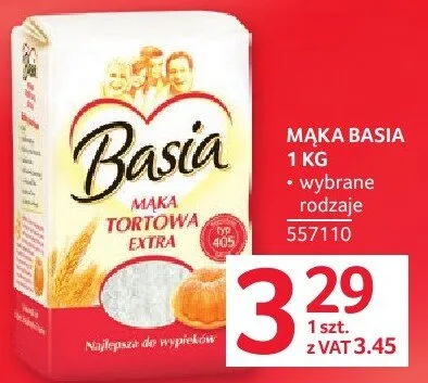 Mąka tortowa typu Basia 1 kg różne rodzaje promocja w Selgros