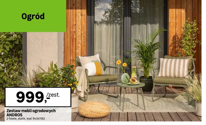 Zestaw mebli ogrodowych ANDROS promocja w Leroy Merlin