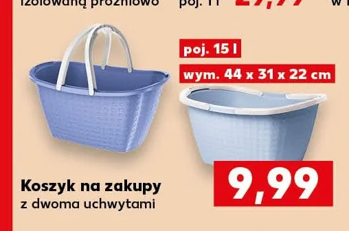 Koszyk na zakupy z dwoma uchwytami promocja w Kaufland