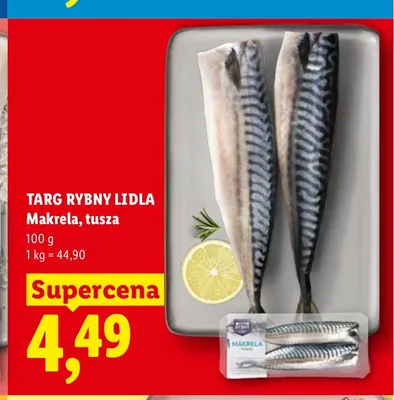 Makrela tusza Targ Rybny Lidla promocja w Lidl