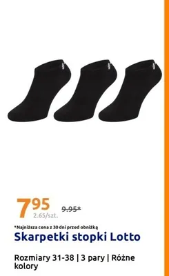 Skarpetki stopki 3 pary promocja w Action