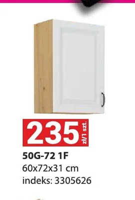 Szafka kuchenna wisząca Stilo 50 g-72 1F promocja w Merkury Market