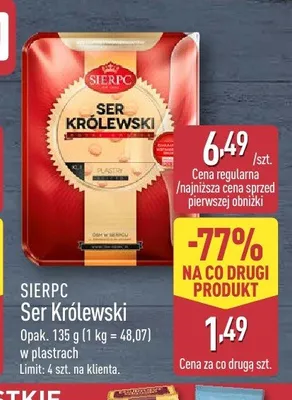 Ser Królewski w plastrach Sierpc promocja w Aldi