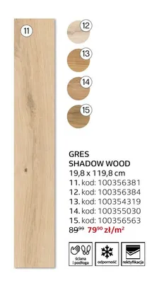 Gres Shadow Wood 19,8x119,8 cm Cersanit promocja w Komfort