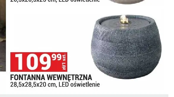 Fontanna wewnętrzna promocja w Merkury Market