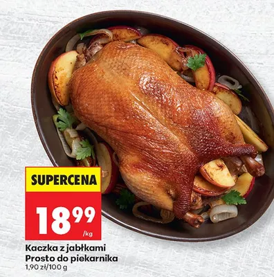 Kaczka z jabłkami prosto do piekarnika promocja w Biedronka