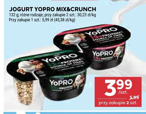 Jogurt YoPRO Mix & Crunch Danone promocja w Stokrotka