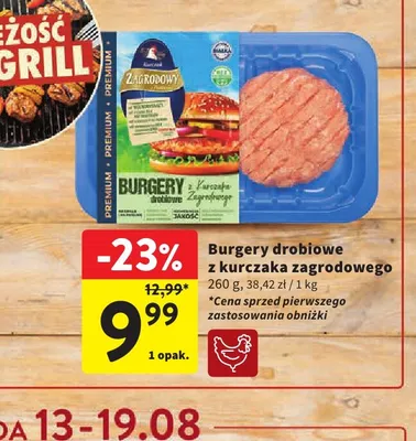 Burgery drobiowe z kurczaka zagrodowego promocja w Intermarche