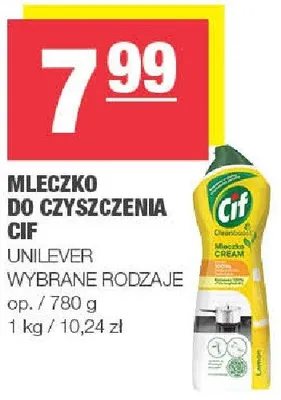 Mleczko do czyszczenia Cif promocja w SPAR