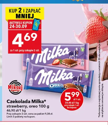 Czekolada Milka strawberry promocja w LEWIATAN