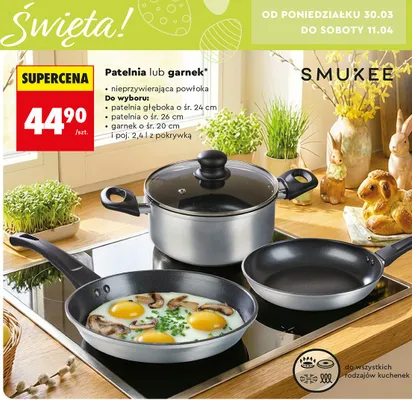 Garnek ø 20 cm i poj. 2,4 l z pokrywką promocja w Biedronka