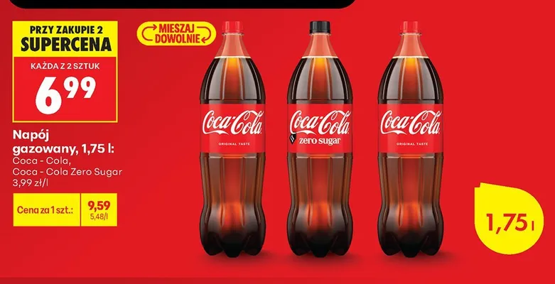 Napój gazowany Coca-Cola Zero Sugar promocja w Biedronka