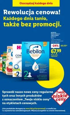 Mleko następne Bebilon Advance 2 po 6 m-cu promocja w Lidl