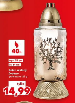 Znicz szklany Drzewo promocja w Kaufland