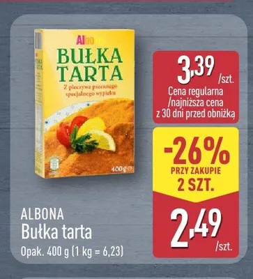 Bułka tarta Albona promocja w Aldi