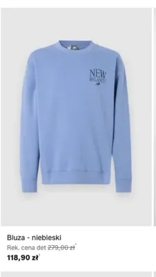 Bluza New Balance niebieska promocja w Lounge by Zalando