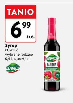 Syrop Łowicz wybrane rodzaje promocja w Intermarche