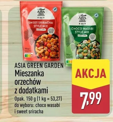 Mieszanka orzechów Choco Wasabi Style Mix Asia Green Garden promocja w Aldi