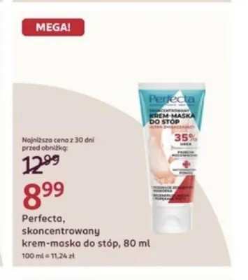 Skoncentrowany krem-maska do stóp Perfecta promocja w Rossmann