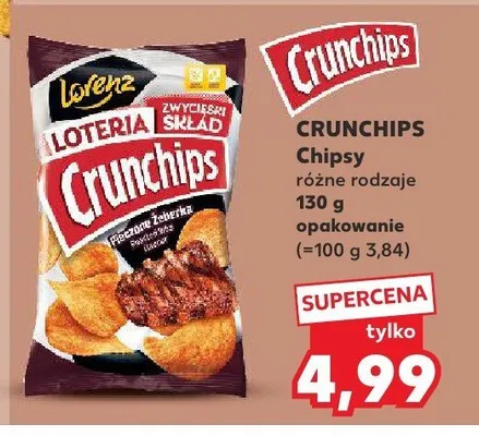 Chipsy Crunchips Pieczone Żeberka promocja w Kaufland