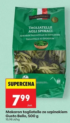 Makaron tagliatelle ze szpinakiem promocja w Biedronka