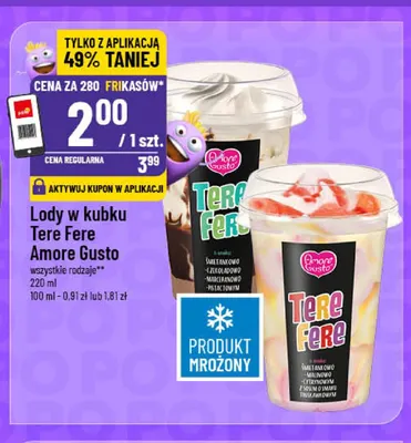 Lody w kubku Tere Fere Amore Gusto promocja w POLOmarket