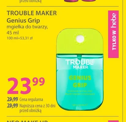 Mgiełka do twarzy Genius Grip Trouble Maker promocja w Hebe