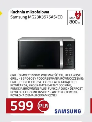 Kuchnia mikrofalowa Samsung MG23K3575AS/EO promocja w kakto.pl