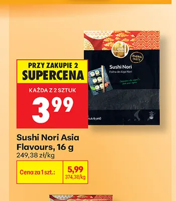 Sushi Nori Asia Flavours promocja w Biedronka