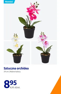 Sztuczna orchidea biała Action promocja w Action