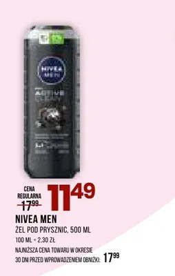 Żel pod prysznic Nivea Men promocja w Drogerie Natura