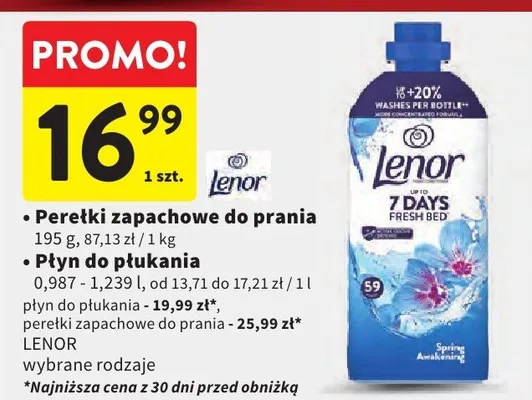 Płyn do płukania Lenor promocja w Intermarche