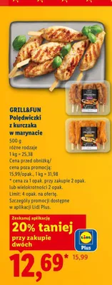 Polędwiczki z kurczaka w marynacie Grill&Fun promocja w Lidl