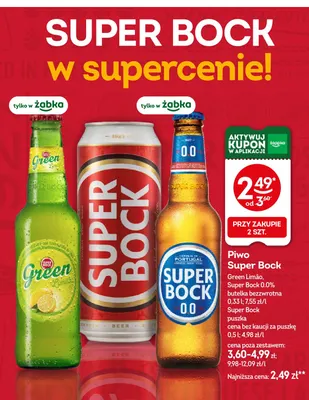 Piwo bezalkoholowe Super Bock promocja w Żabka