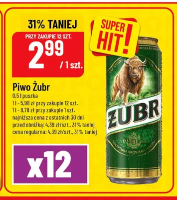 Piwo Żubr promocja w POLOmarket