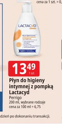 Płyn do higieny intymnej z pompką Lactacyd promocja w Leclerc
