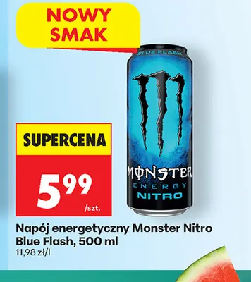 Napój energetyczny Monster Nitro Blue Flash promocja w Biedronka