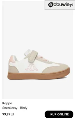 Sneakersy Kappa białe promocja w eobuwie.pl