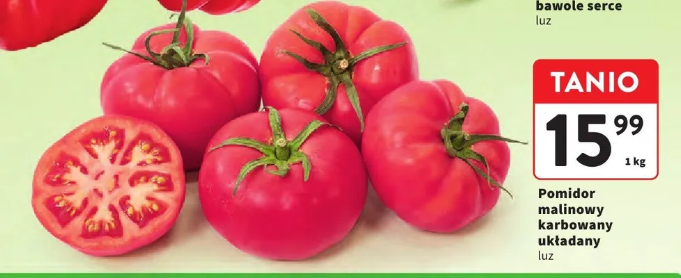Pomidor malinowy karbowany układany promocja w Intermarche