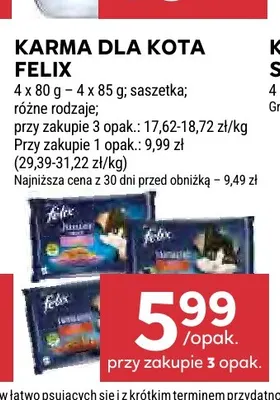 Karma dla kota Felix 4-pak promocja w Stokrotka