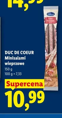 Minisalami wieprzowe Duc De Coeur promocja w Lidl