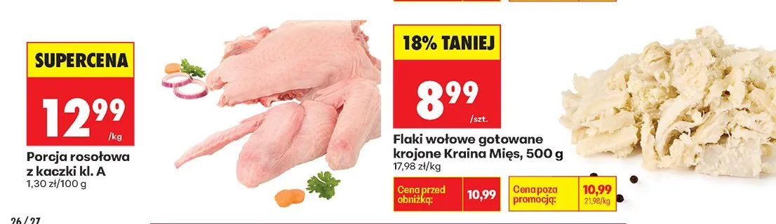 Porcja rosołowa z kaczki kl. A promocja w Biedronka