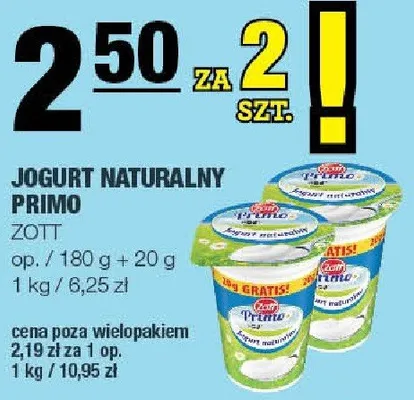 Jogurt naturalny promocja w SPAR